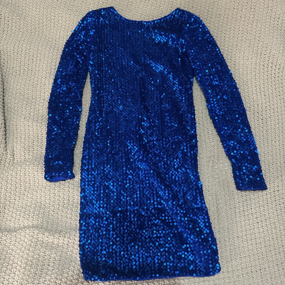 Motel Rocks Blue Sequin Mini - Picture 3 of 4